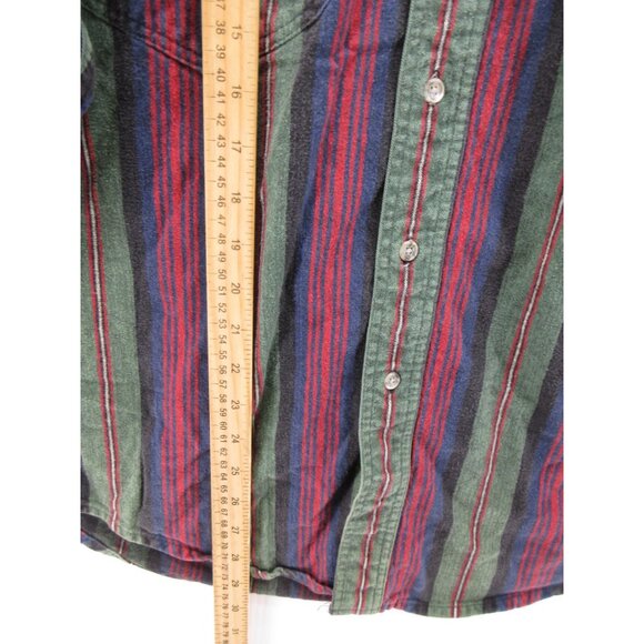 VINTAGE Eddie Bauer Shirt Medium McKinley Cloth Flannel Striped USA * - Picture 4 of 11